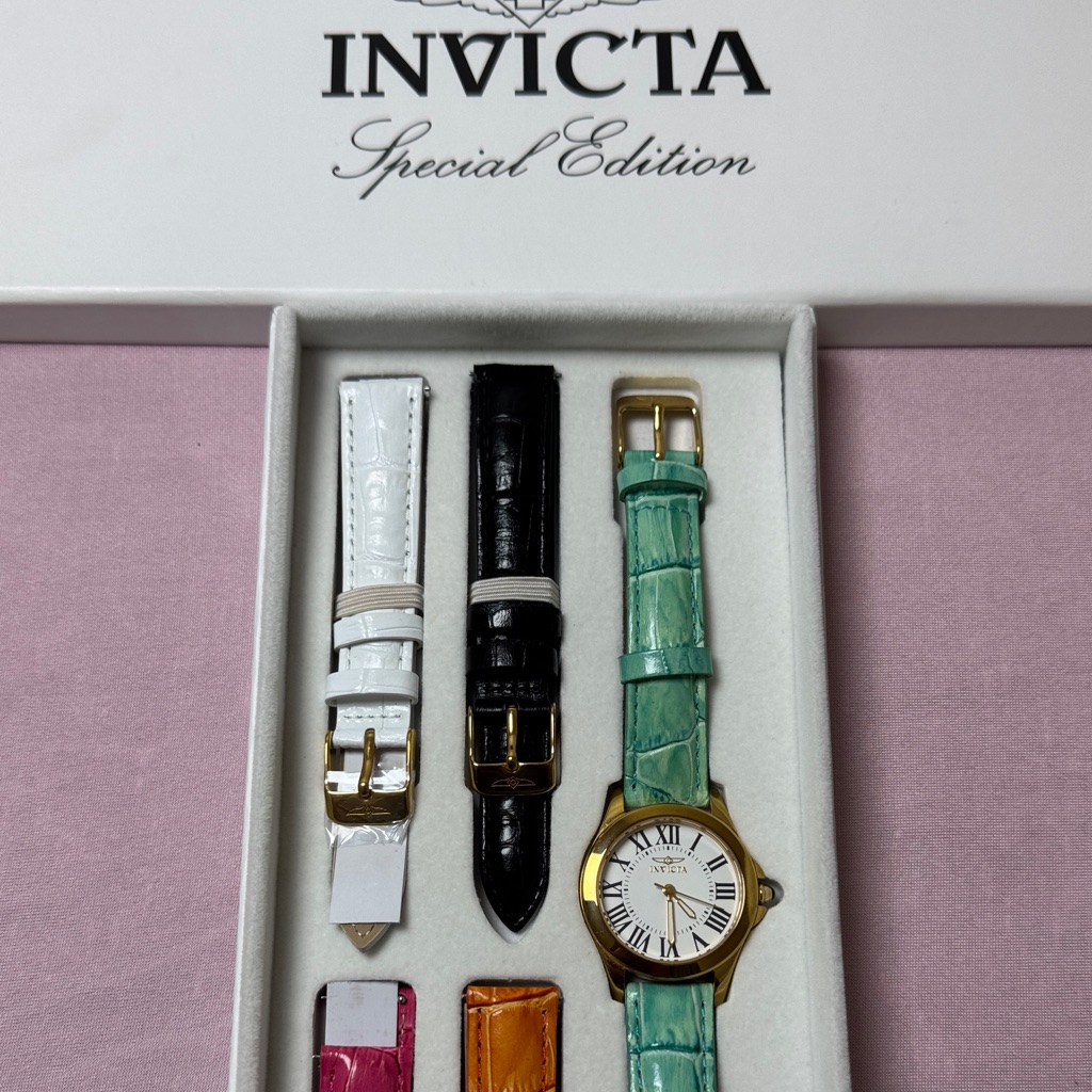 Invicta Gold Watch With Colorful Straps Invicta Gold Watch With Colorful Straps